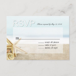 Sandy Beach Starfish Seashells UAWG RSVP Karte