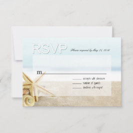 Sandy Beach Starfish Seashells UAWG RSVP Karte