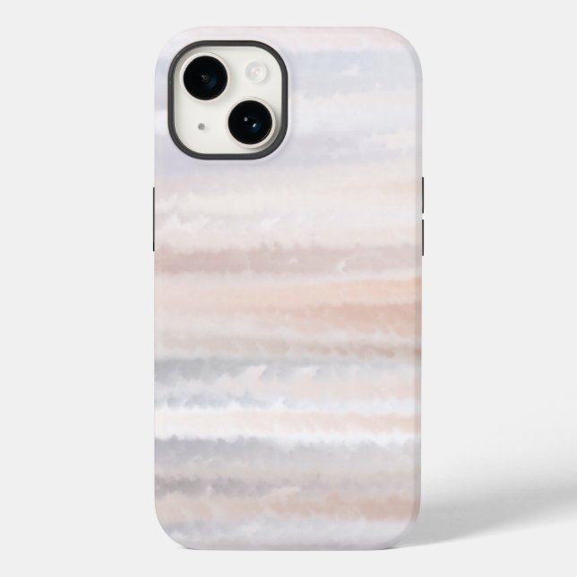 Sandy Beach Summer Tan Abstrakte Wasserfarbe Case-Mate iPhone 14 Hülle (Rückseite)