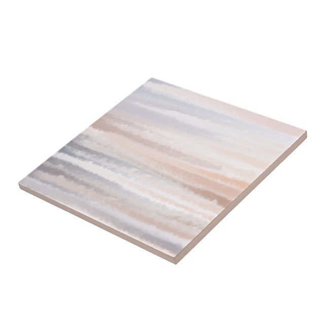 Sandy Beach Summer Tan Abstrakte Wasserfarbe Fliese (Seite)