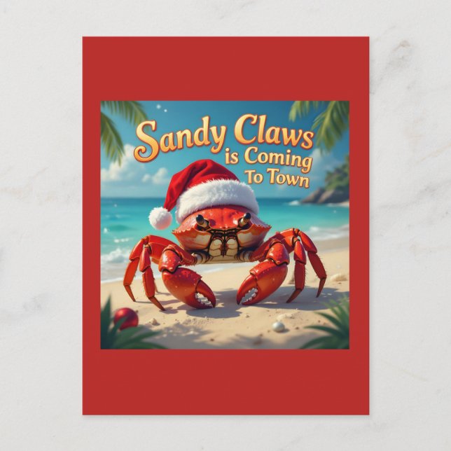 Sandy claws came to town postkarte (Vorderseite)