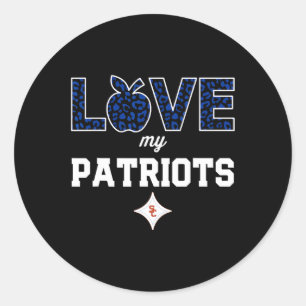 Sandy Creek Patriots Logo Liebe Mein Team Hs Runder Aufkleber