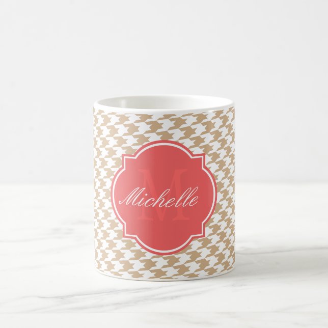 Sandy Hahnentrittmuster Monogram Tasse (Mittel)