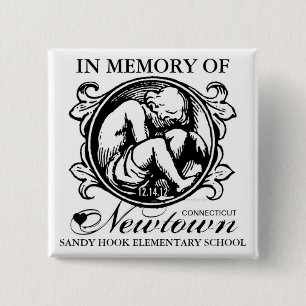 Sandy-Haken-Newtown-Gedächtnis-Kinderknopf Button