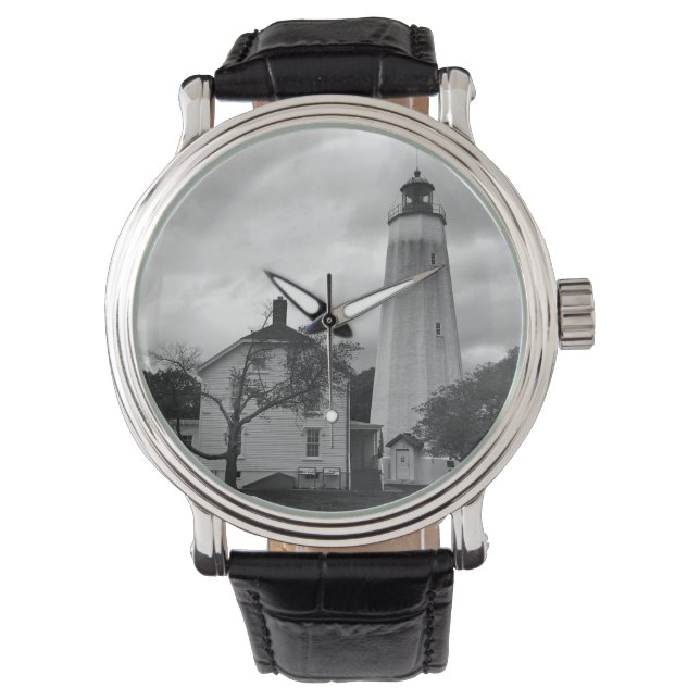Sandy Hook Leuchtturm Armbanduhr (Vorderseite)