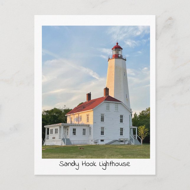 Sandy Hook Leuchtturm Postkarte (Vorderseite)