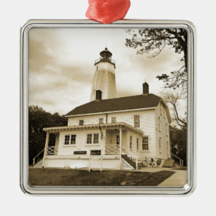 Sandy Hook Leuchtturm Silbernes Ornament