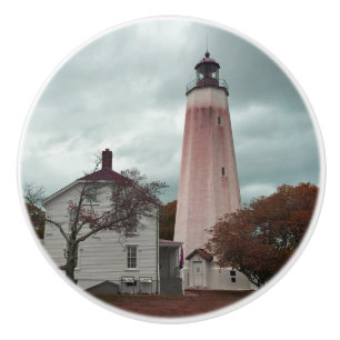 Sandy Hook Lighthouse Keramikknauf