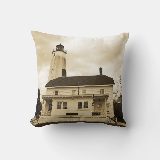 Sandy Hook Lighthouse Kissen (Vorderseite)
