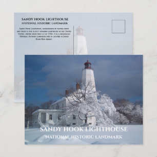 Sandy Hook Lighthouse National Historic Sehenswürd Postkarte