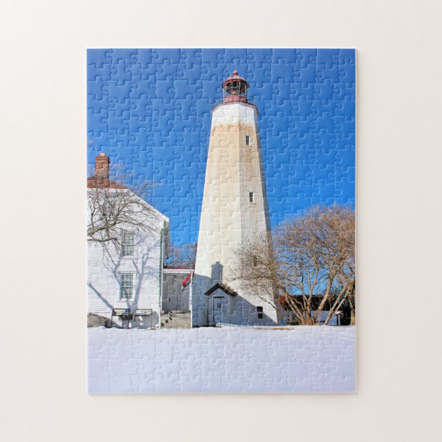 Sandy Hook Lighthouse New Jersey Jigsaw Puzzle (Vertical)