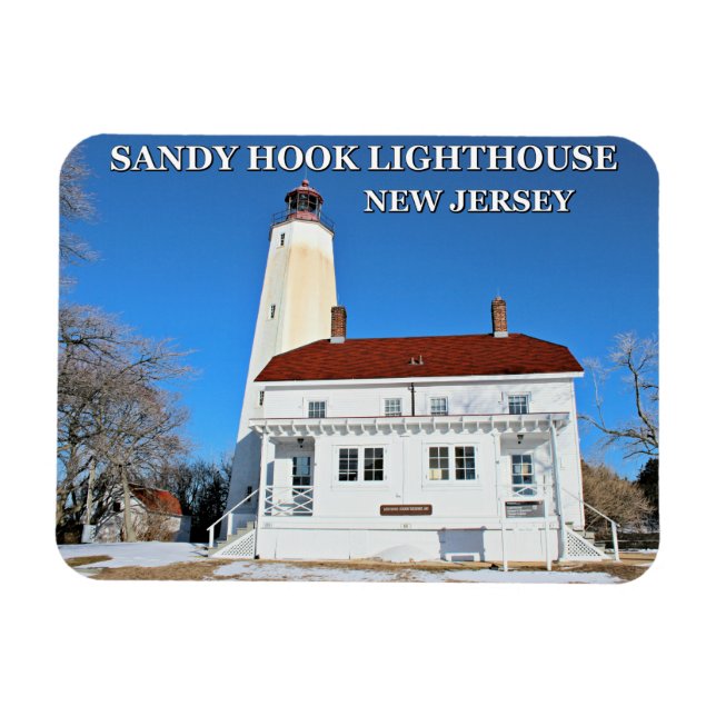 Sandy Hook Lighthouse, New Jersey Photo Magnet (Horizontal)