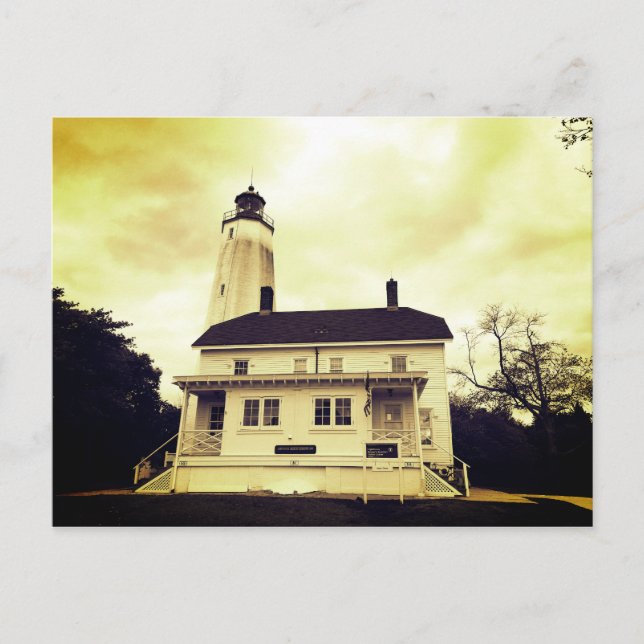 Sandy Hook Lighthouse Postkarte (Vorderseite)