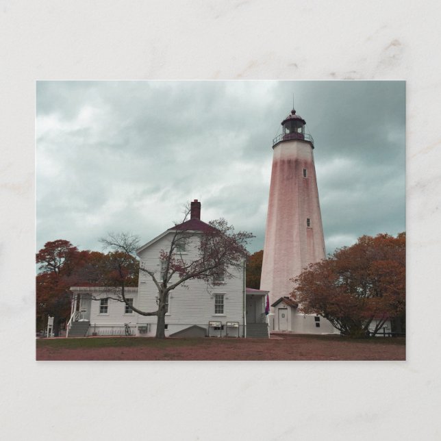 Sandy Hook Lighthouse Postkarte (Vorderseite)