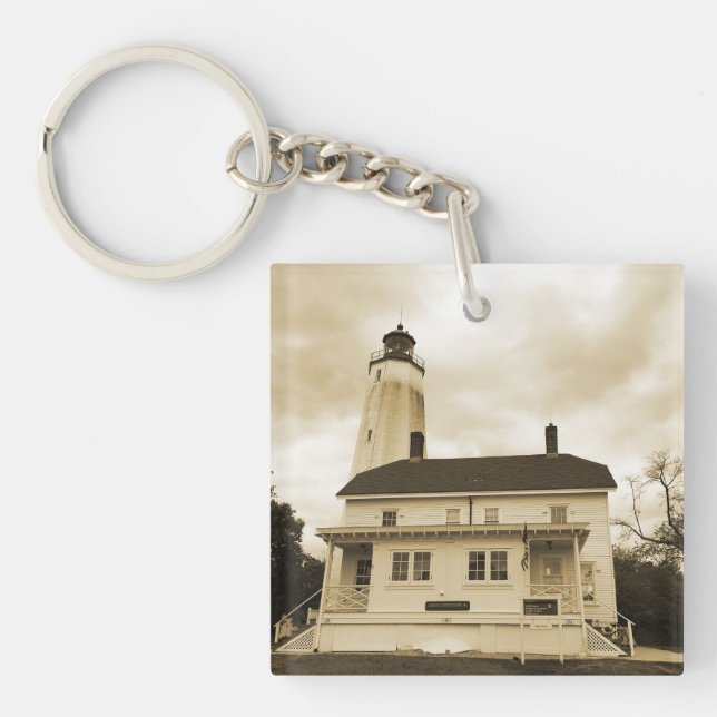 Sandy Hook Lighthouse Schlüsselanhänger (Vorderseite)