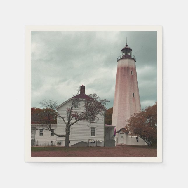 Sandy Hook Lighthouse Serviette (Vorderseite)