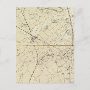 Sandy Hook to Shark River Coast Chart Map Postkarte