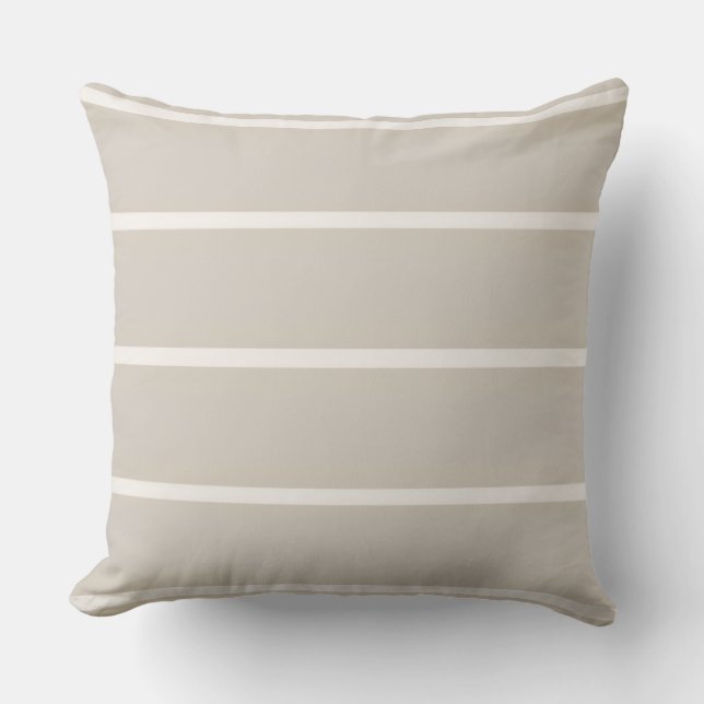 Sandy Neutrals gestreifte Kissen (Vorderseite)