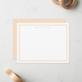 Sandy Pale Peach and White Polka Dot Note Cards Mitteilungskarte
