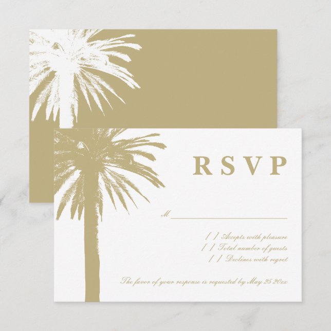 Sandy Palm UAWG Beach Hochzeitskarten RSVP Karte (Vorne/Hinten)