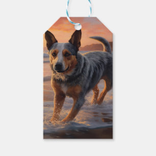 Sandy Paws Australian Cattle Dog am Strand Sonnenu Geschenkanhänger
