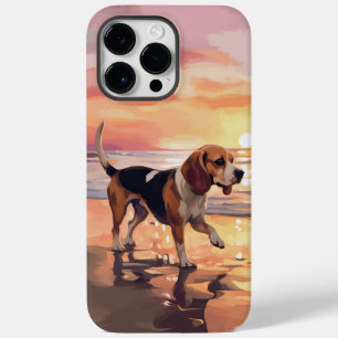 Sandy Paws Beagle Dog on Beach Sunset Case-Mate iPhone 14 Pro Max Hülle