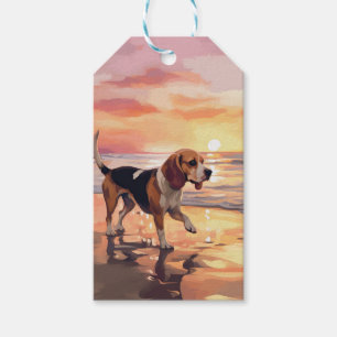 Sandy Paws Beagle Hund am Strand Sonnenuntergang Geschenkanhänger