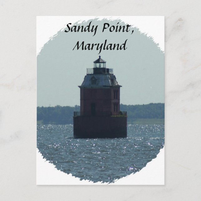 Sandy Point Lighthouse Postkarte (Vorderseite)