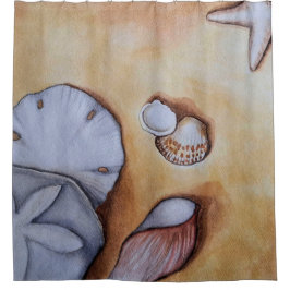 Sandy Seashells Duschvorhang