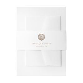 Sandy Seashells Marine Ocean Beach Wedding Einladungsbanderole