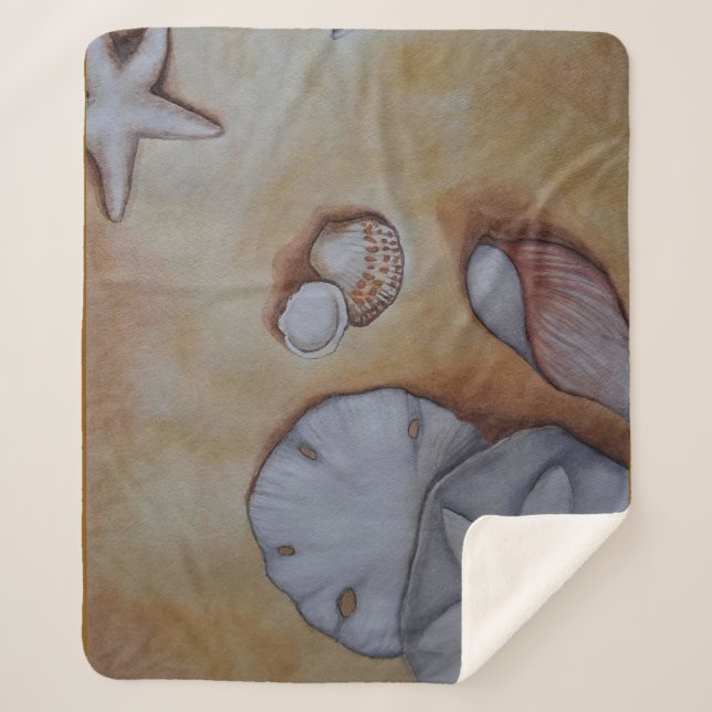 Sandy Seashells Sherpadecke (Vorderseite)