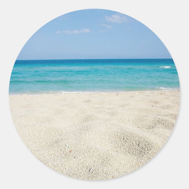 Sandy Shore Runder Aufkleber (Vorderseite)