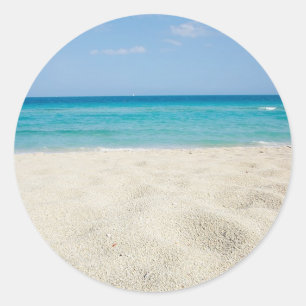 Sandy Shore Runder Aufkleber