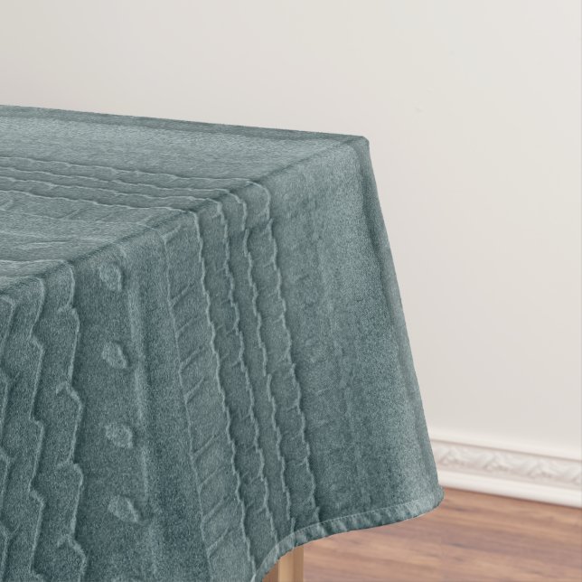 Sandy-Strand-Autoreifen-Spur aquamarin Tischdecke (Beispiel)