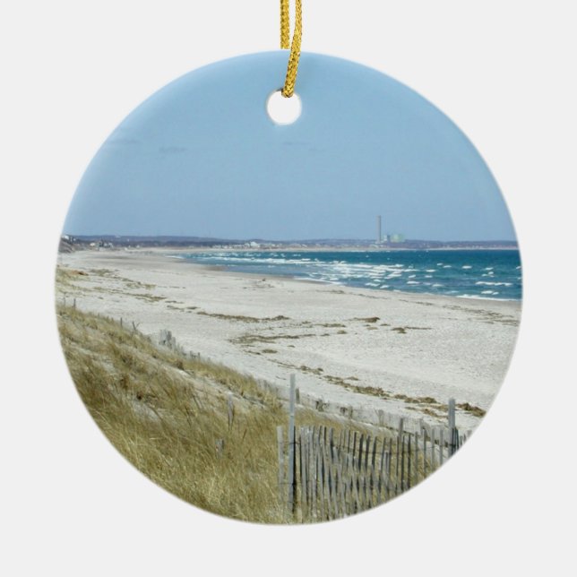 Sandy-Strand mit Wellen Keramikornament (Vorne)