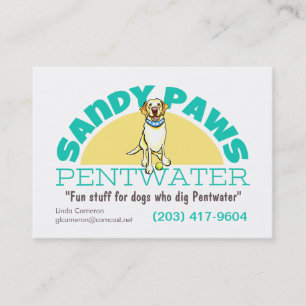 Sandy-Tatzen-Haustier-Geschäfts-Logo Visitenkarte
