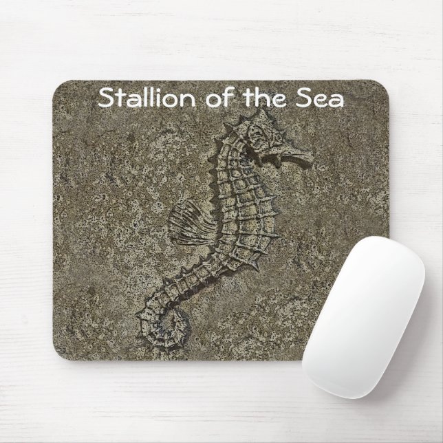 Sandy Textured Seepferd Fotograf Mousepad (Mit Mouse)