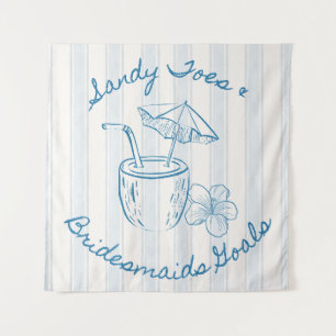 Sandy Toe & Brautjungfern Ziele Küsten-Junggeselli Wandteppich
