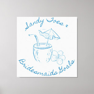 Sandy Toe & Brautjungfernträume Küsten-Junggeselli Leinwanddruck