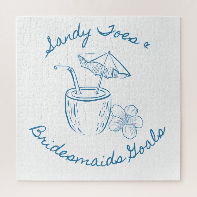 Sandy Toe & Bridesmaids Goals Coastal Bachelorette (Vertikal)