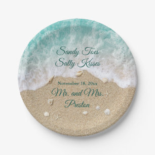 Sandy-Toes-Rundpapier-Teller Pappteller