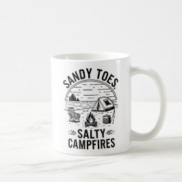 Sandy Toes Salty Campfire Camping Design Kaffeetasse