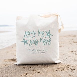 Sandy Toes & Salty Kisses Hochzeit in Urlaubsort Tragetasche