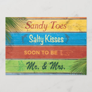 Sandy Toes Salty Kisses Probe Abendessen Einladung