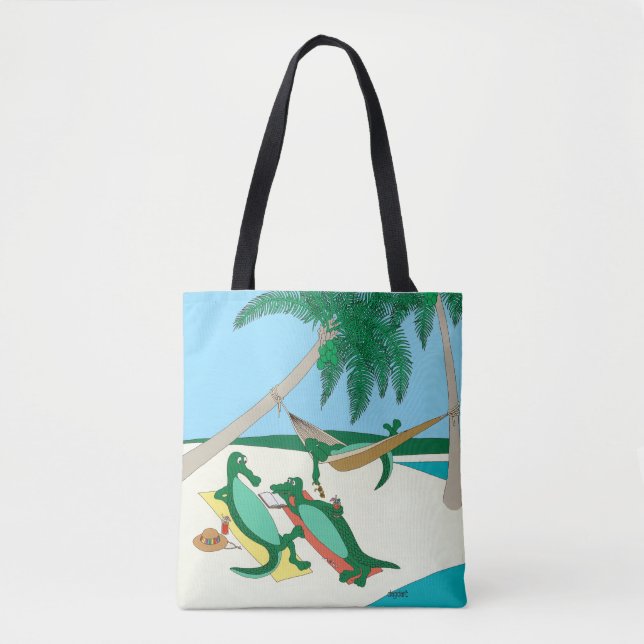 Sandy Toes Strand-Tasche Tasche (Vorderseite)