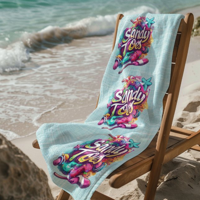 Sandy Toes Turquoise Strandtuch (Von Creator hochgeladen)