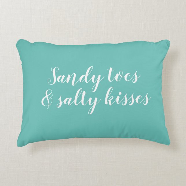 Sandy Toes und Salty Kisses Accent Pillow Dekokissen (Vorderseite)