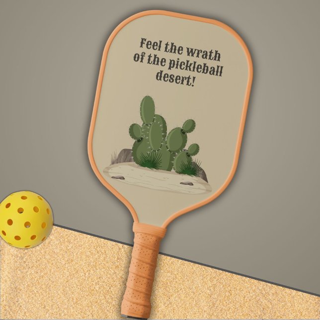 Sandy Wüste mit Cacti, Feel the Wrath Pickleball Schläger (Von Creator hochgeladen)