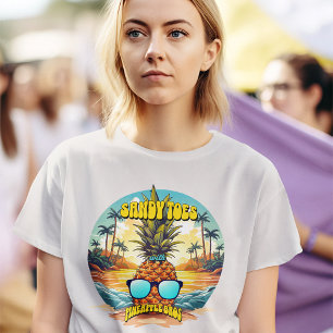 Sandzehen mit Ananas-Bros Tri-Blend Shirt
