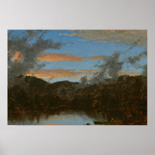 Sanford Robinson Gifford - Mist Rising at Sunset Poster